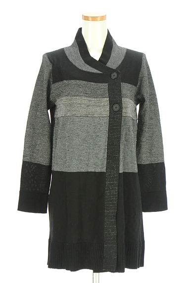 HIROKO BIS（ヒロコビス）の古着「esseNtieL HIROKO BIS 配色ミドルカーディガン（カーディガン・ボレロ）」大画像１へ