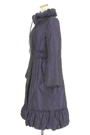 HIROKO KOSHINO（ヒロココシノ）の古着「フリルカラーロングダウンコート（ダウンジャケット・ダウンコート）」大画像３へ