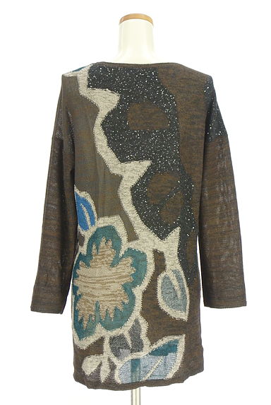 HIROKO KOSHINO（ヒロココシノ）の古着「スパンコール付きチュニックニット（ニット）」大画像２へ