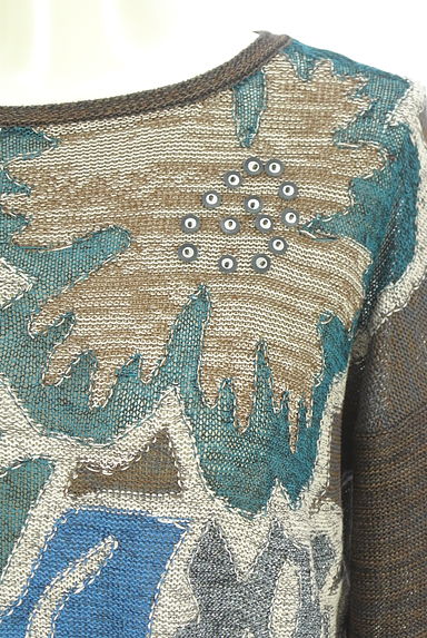 HIROKO KOSHINO（ヒロココシノ）の古着「スパンコール付きチュニックニット（ニット）」大画像４へ