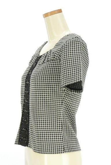 クリックで大画像表示 HIROKO BIS(ヒロコビス)の古着「ビーズ刺繍千鳥格子プルオーバー(カットソー・プルオーバー)」大画像3へ