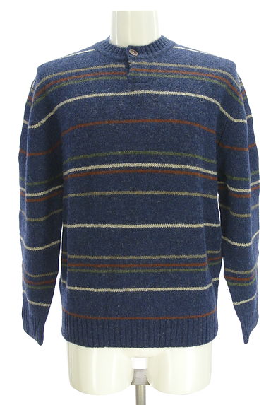 クリックで大画像表示 Crocodile(クロコダイル)の古着「マルチボーダー柄ニットトップス(ニット)」大画像1へ