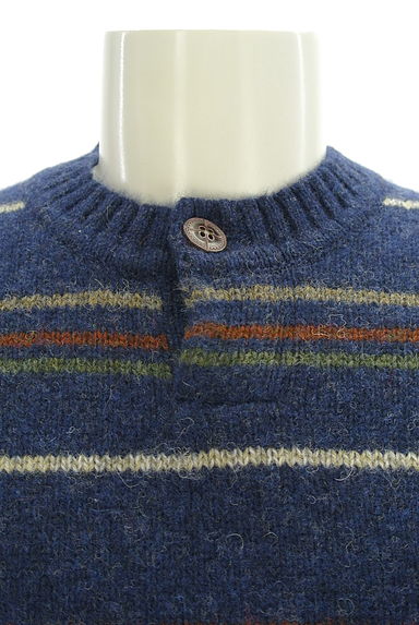 クリックで大画像表示 Crocodile(クロコダイル)の古着「マルチボーダー柄ニットトップス(ニット)」大画像4へ