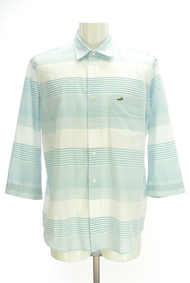 Crocodile（クロコダイル）の古着「7分袖ボーダー柄シャツ（カジュアルシャツ）」大画像１へ