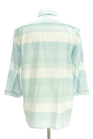 Crocodile（クロコダイル）の古着「7分袖ボーダー柄シャツ（カジュアルシャツ）」大画像２へ