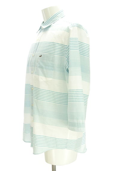 Crocodile（クロコダイル）の古着「7分袖ボーダー柄シャツ（カジュアルシャツ）」大画像３へ