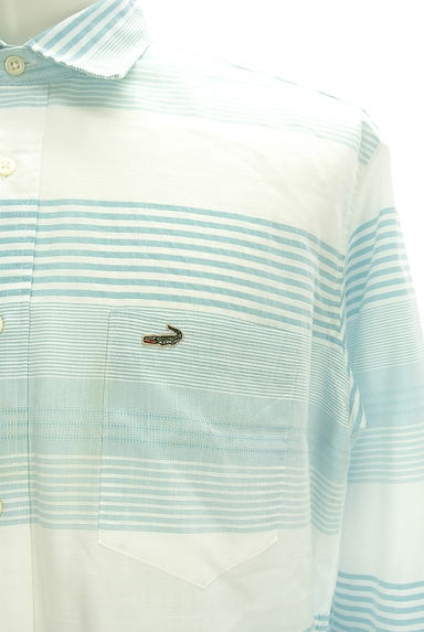 Crocodile（クロコダイル）の古着「7分袖ボーダー柄シャツ（カジュアルシャツ）」大画像４へ