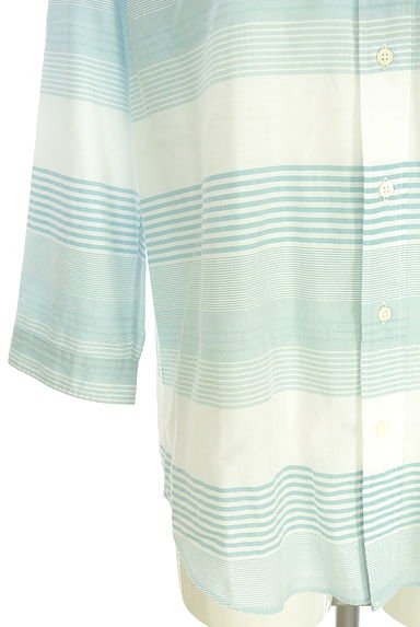 Crocodile（クロコダイル）の古着「7分袖ボーダー柄シャツ（カジュアルシャツ）」大画像５へ