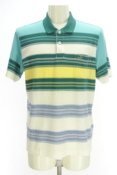 Crocodile（クロコダイル）の古着「マルチボーダーポロシャツ（ポロシャツ）」大画像１へ