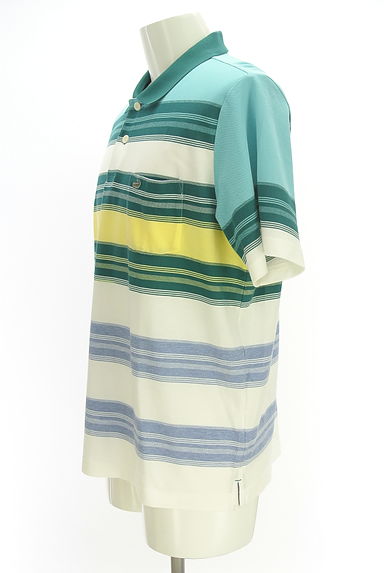 Crocodile（クロコダイル）の古着「マルチボーダーポロシャツ（ポロシャツ）」大画像３へ