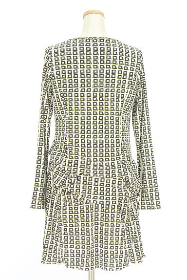 HIROKO KOSHINO（ヒロココシノ）の古着「幾何学柄ティアードミニワンピース（ワンピース・チュニック）」大画像２へ
