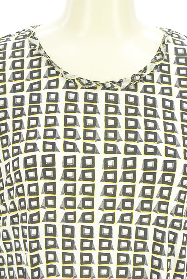 HIROKO KOSHINO（ヒロココシノ）の古着「幾何学柄ティアードミニワンピース（ワンピース・チュニック）」大画像４へ