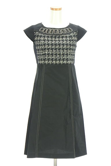 クリックで大画像表示 HIROKO BIS(ヒロコビス)の古着「異素材切替膝下ワンピース(ワンピース・チュニック)」大画像1へ