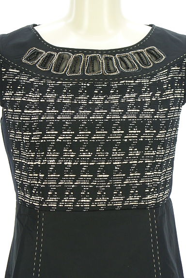 クリックで大画像表示 HIROKO BIS(ヒロコビス)の古着「異素材切替膝下ワンピース(ワンピース・チュニック)」大画像4へ