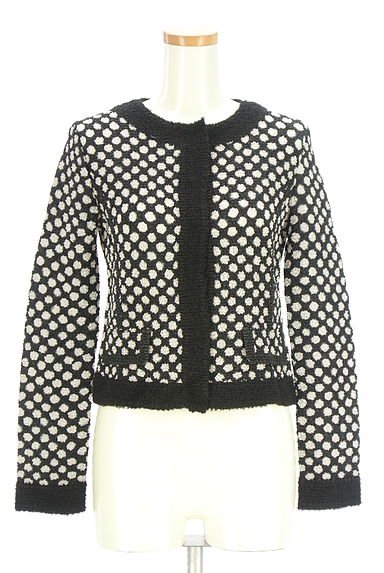 HIROKO BIS（ヒロコビス）の古着「ノーカラードットカーディガン（カーディガン・ボレロ）」大画像１へ