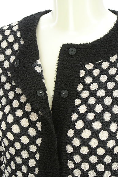 HIROKO BIS（ヒロコビス）の古着「ノーカラードットカーディガン（カーディガン・ボレロ）」大画像４へ