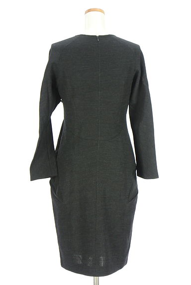 HIROKO KOSHINO（ヒロココシノ）の古着「異素材切替膝下ストレッチワンピース（ワンピース・チュニック）」大画像２へ