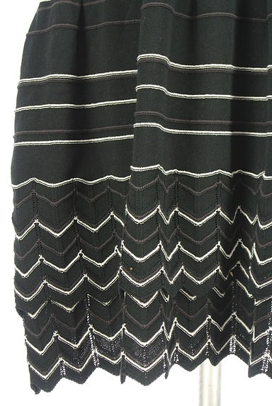 HIROKO BIS（ヒロコビス）の古着「+RICO HIROKO BIS ボーダー膝丈ニットワンピ（ワンピース・チュニック）」大画像５へ