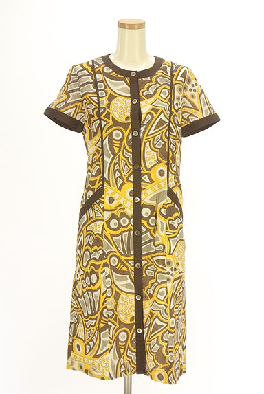 HIROKO BIS（ヒロコビス）の古着「エスニック柄半袖シャツワンピース（ワンピース・チュニック）」大画像１へ