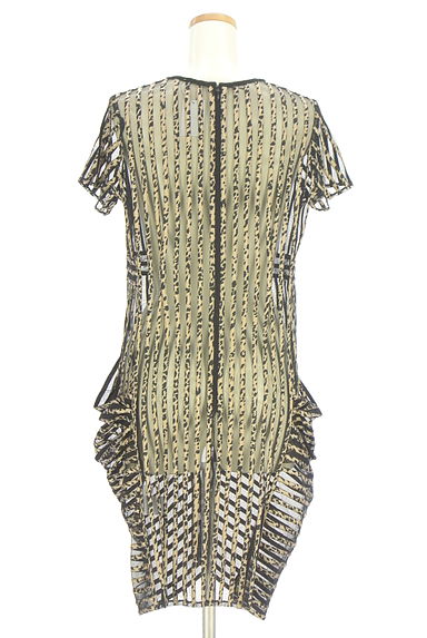 HIROKO BIS（ヒロコビス）の古着「レオパード柄MIX半袖チュールワンピース（ワンピース・チュニック）」大画像２へ