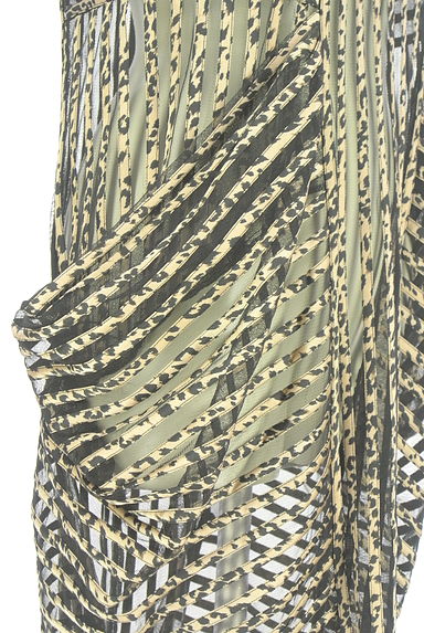 HIROKO BIS（ヒロコビス）の古着「レオパード柄MIX半袖チュールワンピース（ワンピース・チュニック）」大画像５へ