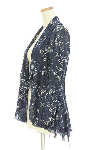 HIROKO KOSHINO（ヒロココシノ）の古着「総柄シアーニットカーディガン（カーディガン・ボレロ）」大画像３へ