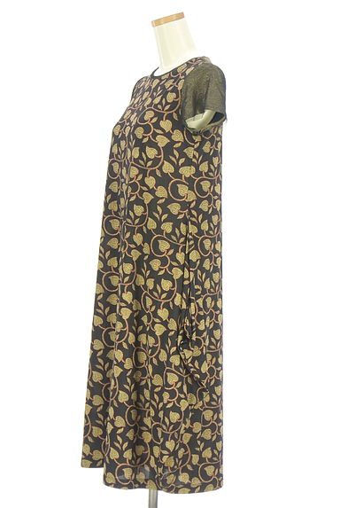 HIROKO KOSHINO（ヒロココシノ）の古着「ハート葉っぱ柄半そでワンピース（ワンピース・チュニック）」大画像３へ