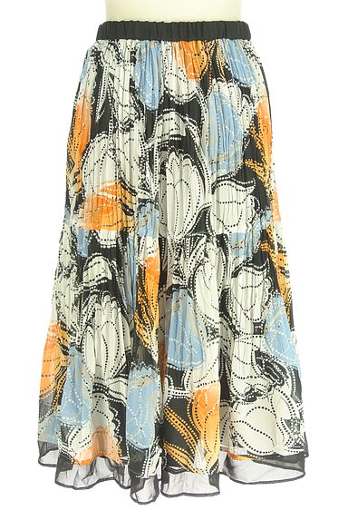 HIROKO BIS（ヒロコビス）の古着「総柄ロングプリーツシフォンスカート（ロングスカート・マキシスカート）」大画像２へ