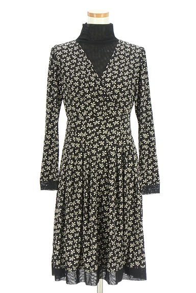 HIROKO BIS（ヒロコビス）の古着「花柄カシュクール膝丈ワンピース（ワンピース・チュニック）」大画像１へ