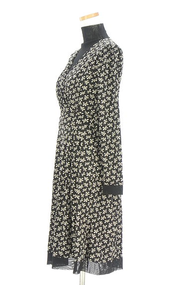 HIROKO BIS（ヒロコビス）の古着「花柄カシュクール膝丈ワンピース（ワンピース・チュニック）」大画像３へ