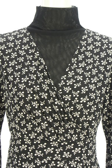 HIROKO BIS（ヒロコビス）の古着「花柄カシュクール膝丈ワンピース（ワンピース・チュニック）」大画像４へ