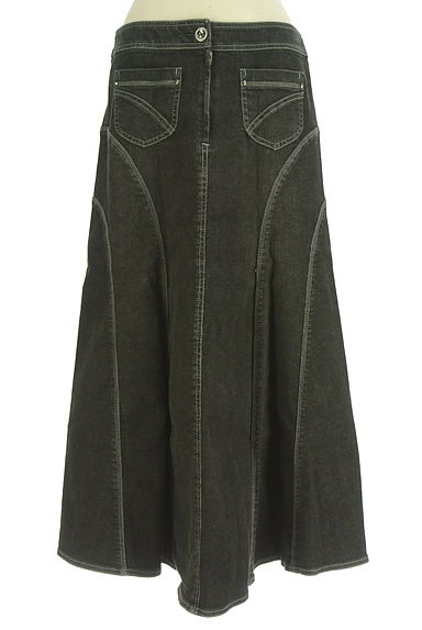 HIROKO KOSHINO（ヒロココシノ）の古着「ロングブラックデニムスカート（ロングスカート・マキシスカート）」大画像１へ