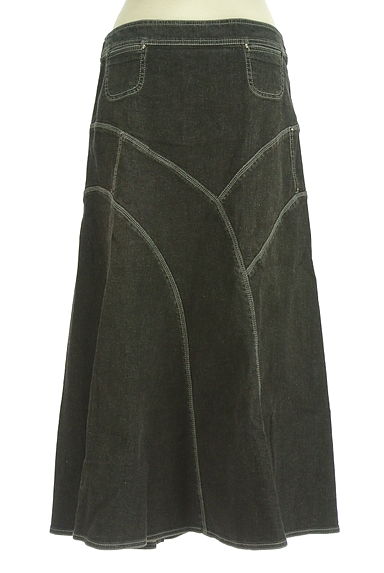 HIROKO KOSHINO（ヒロココシノ）の古着「ロングブラックデニムスカート（ロングスカート・マキシスカート）」大画像２へ