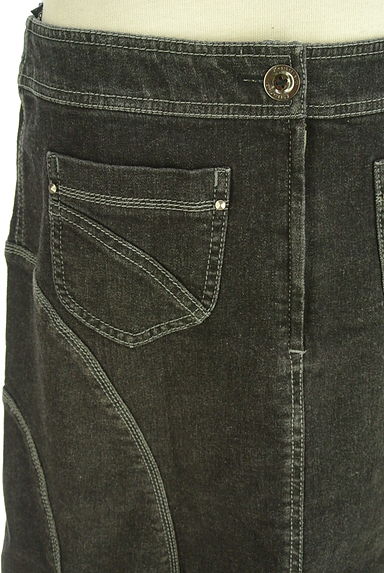 HIROKO KOSHINO（ヒロココシノ）の古着「ロングブラックデニムスカート（ロングスカート・マキシスカート）」大画像４へ