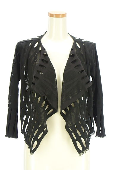 クリックで大画像表示 HIROKO BIS(ヒロコビス)の古着「カット×メッシュカーディガン(カーディガン・ボレロ)」大画像1へ