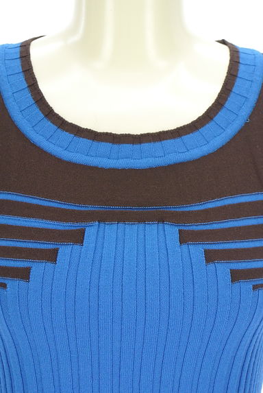 HIROKO BIS（ヒロコビス）の古着「+RICO HIROKO BIS　半袖リブニットトップス（ニット）」大画像４へ