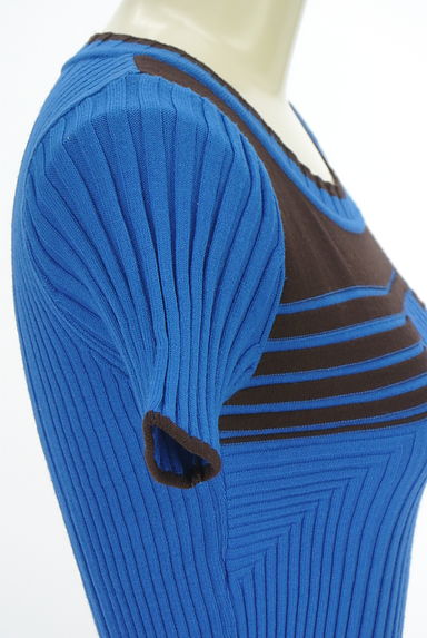 HIROKO BIS（ヒロコビス）の古着「+RICO HIROKO BIS　半袖リブニットトップス（ニット）」大画像５へ