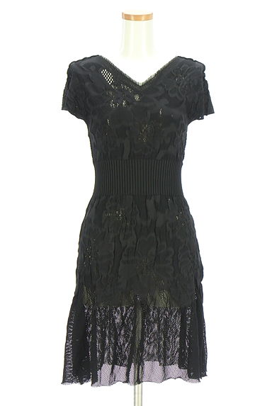 HIROKO BIS（ヒロコビス）の古着「+RICO HIROKO BIS メッシュニット膝丈ワンピース（ワンピース・チュニック）」大画像１へ