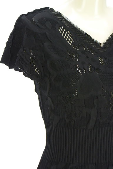 HIROKO BIS（ヒロコビス）の古着「+RICO HIROKO BIS メッシュニット膝丈ワンピース（ワンピース・チュニック）」大画像４へ