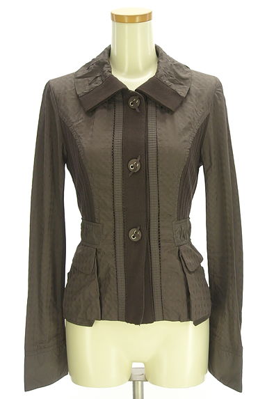 HIROKO BIS（ヒロコビス）の古着「+RICO HIROKO BIS ニット切替ジャケット（ジャケット）」大画像１へ