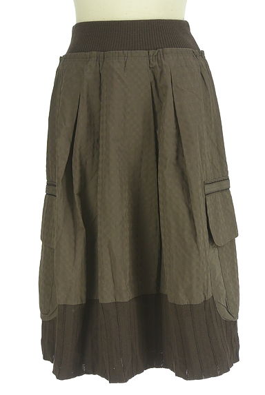 HIROKO BIS（ヒロコビス）の古着「+RICO HIROKO BIS ミディ丈裾リブ切替スカート（スカート）」大画像１へ