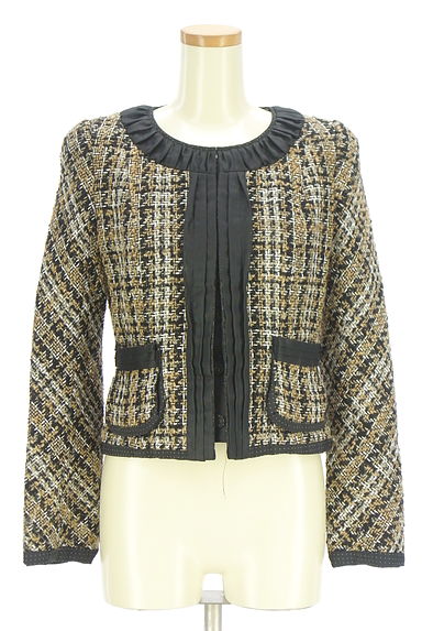 HIROKO KOSHINO（ヒロココシノ）の古着「ツイードノーカラージャケット（ジャケット）」大画像１へ