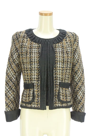 HIROKO KOSHINO（ヒロココシノ）の古着「ツイードノーカラージャケット（ジャケット）」大画像４へ