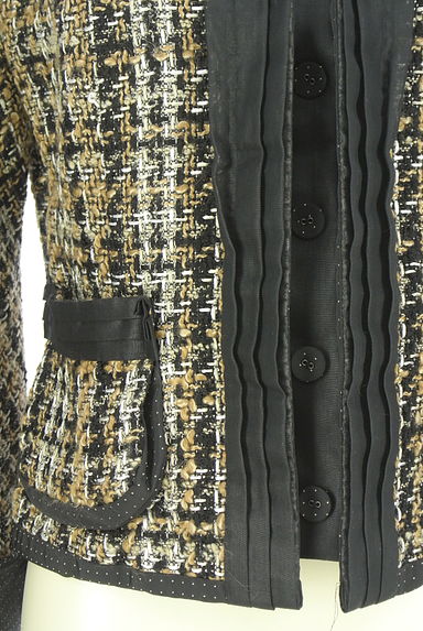 HIROKO KOSHINO（ヒロココシノ）の古着「ツイードノーカラージャケット（ジャケット）」大画像５へ