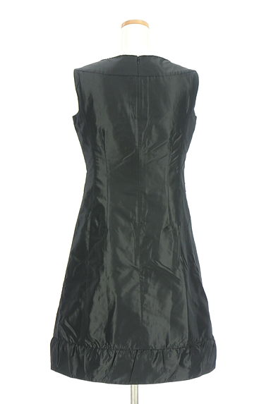 HIROKO BIS（ヒロコビス）の古着「ベロア切替膝丈フレアワンピース（ワンピース・チュニック）」大画像２へ