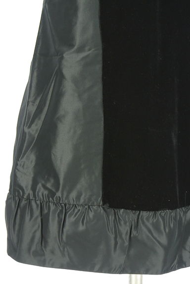 HIROKO BIS（ヒロコビス）の古着「ベロア切替膝丈フレアワンピース（ワンピース・チュニック）」大画像５へ