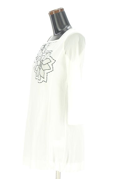 HIROKO BIS（ヒロコビス）の古着「花刺繍フレアチュニック（カットソー・プルオーバー）」大画像３へ