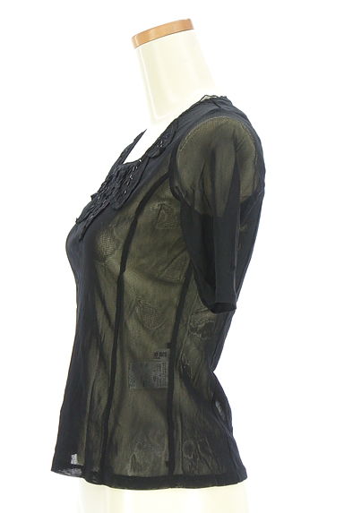 HIROKO BIS（ヒロコビス）の古着「ビーズ刺繍メッシュプルオーバー（カットソー・プルオーバー）」大画像３へ