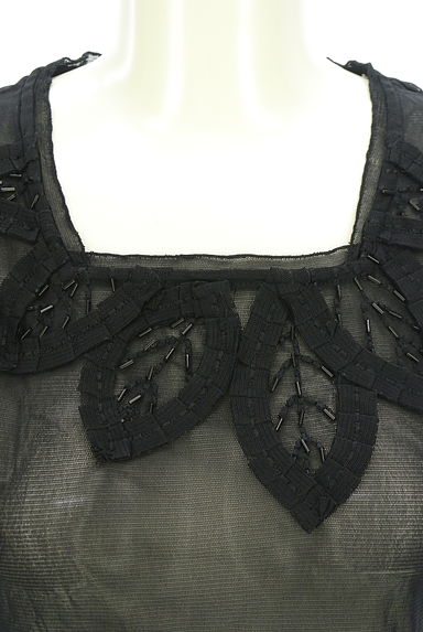 HIROKO BIS（ヒロコビス）の古着「ビーズ刺繍メッシュプルオーバー（カットソー・プルオーバー）」大画像４へ