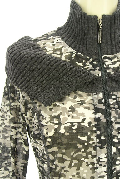 HIROKO BIS（ヒロコビス）の古着「迷彩柄ジップアップシアーニットカーディガン（カーディガン・ボレロ）」大画像４へ